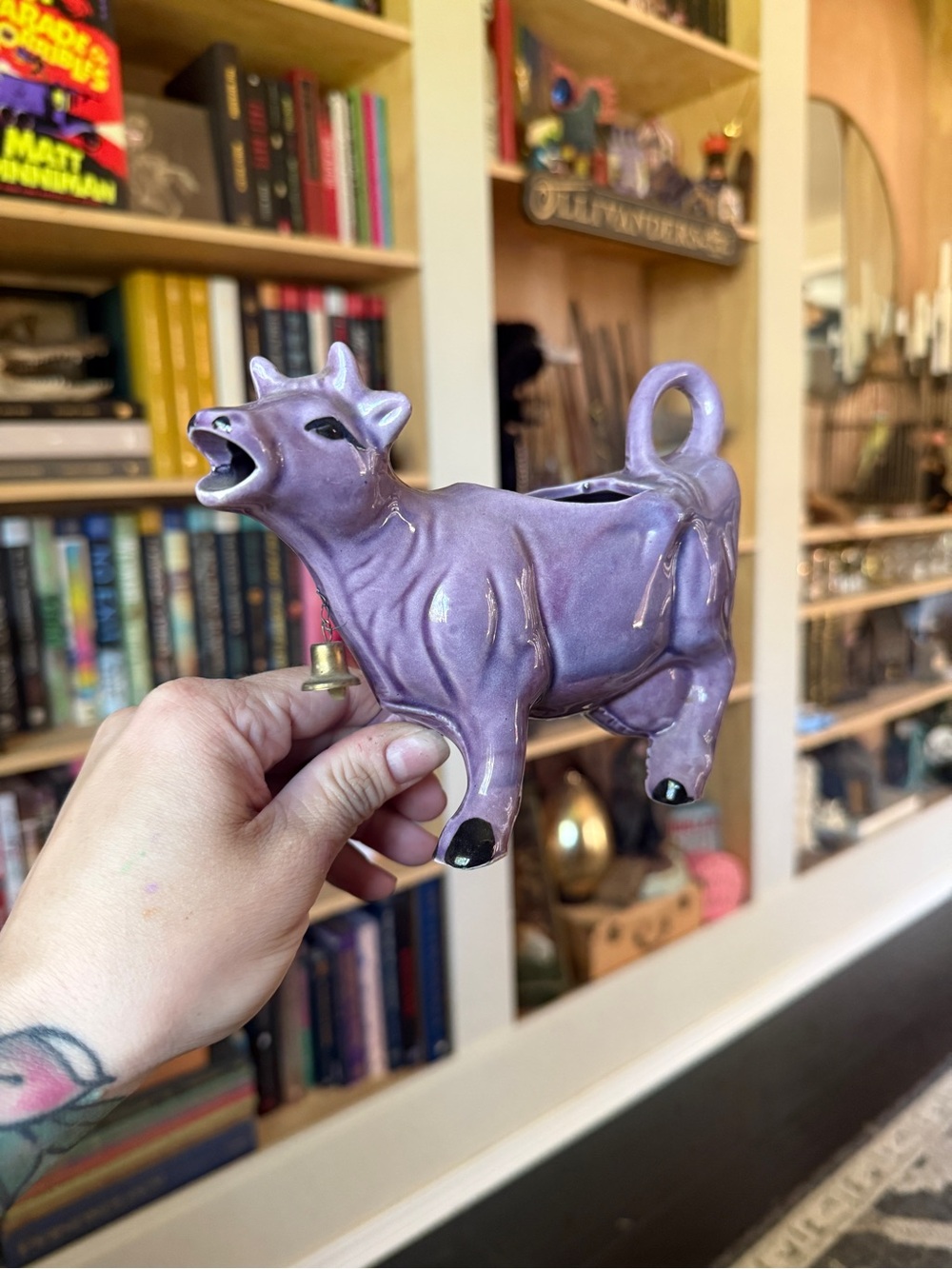 Vintage Hamilton Japan Ceramic Purple Cow creamer pitcher
